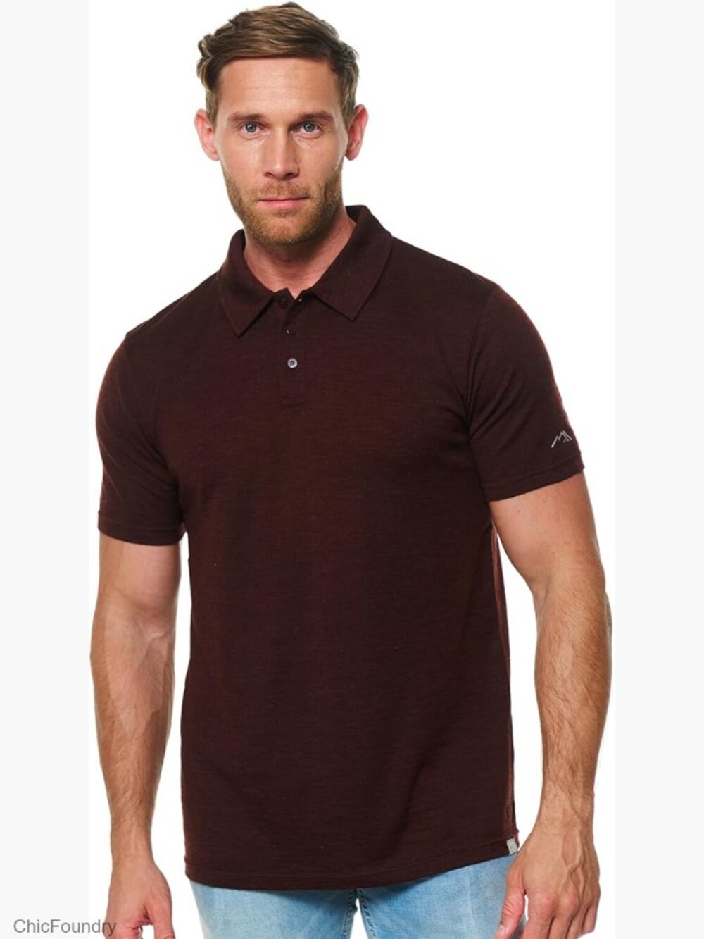 Merino Wool Polo Shirt - Anti-Odor Breathable Short Sleeve Men's